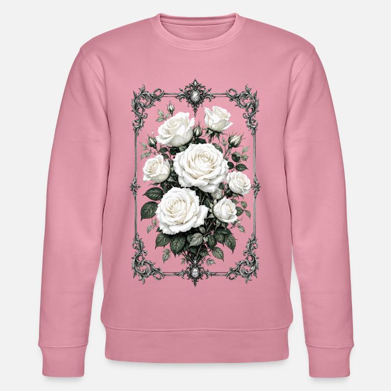 Roses, Roses blanches, Roses et Fleurs - Sweat bio CHANGER Stanley/Stella Unisexe - lilas onirique