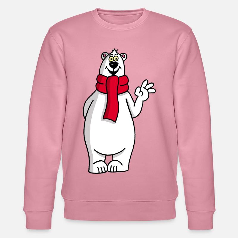 Niedlicher Eisbär - Stanley/Stella Unisex Bio-Sweatshirt CHANGER  - Lila Traum