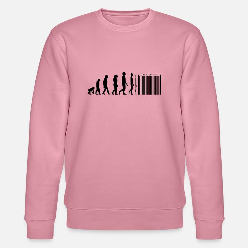 Evolution barcode - Stanley/Stella CHANGER Unisex Organic Sweatshirt - lilac dream
