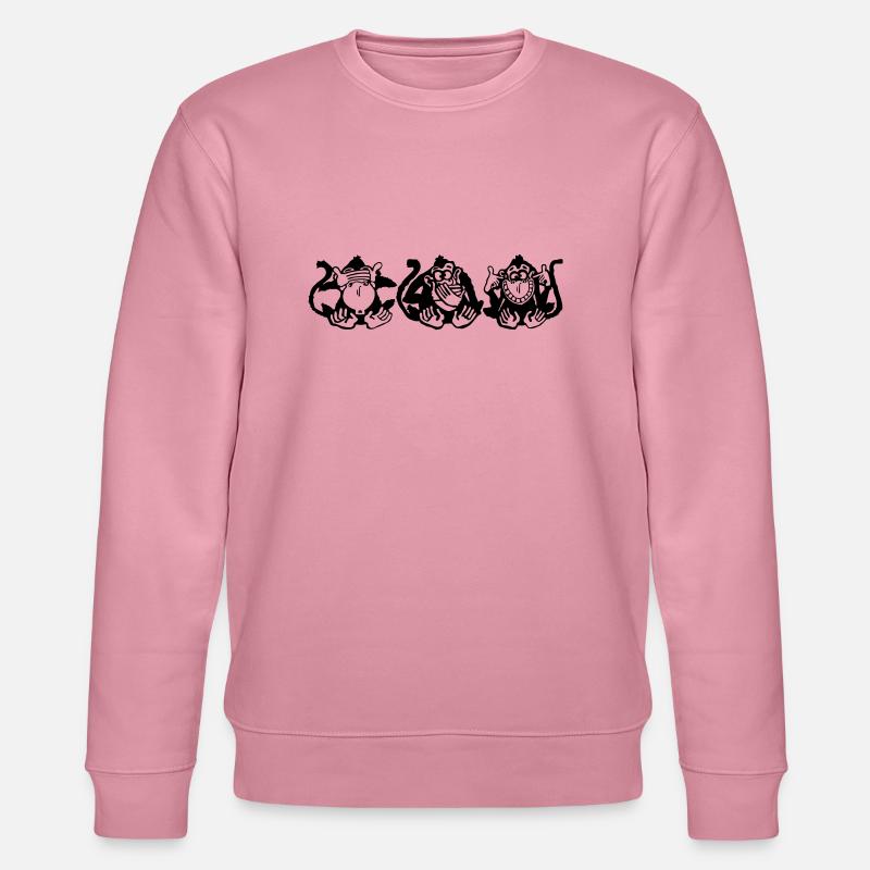 3_apes - Stanley/Stella Unisex Bio-Sweatshirt CHANGER  - Lila Traum