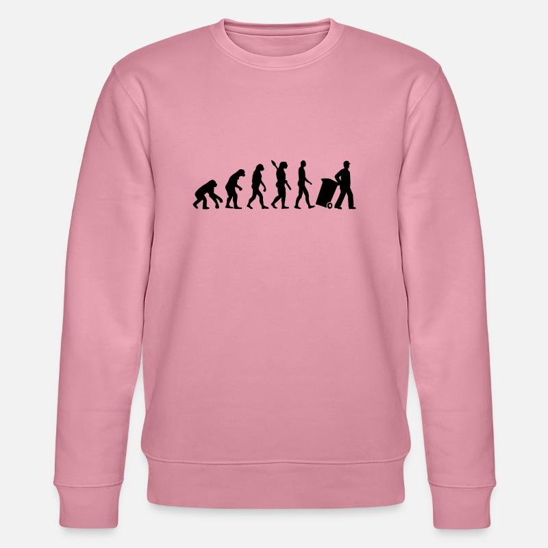 Evolution garbage man - Stanley/Stella CHANGER Unisex Organic Sweatshirt - lilac dream