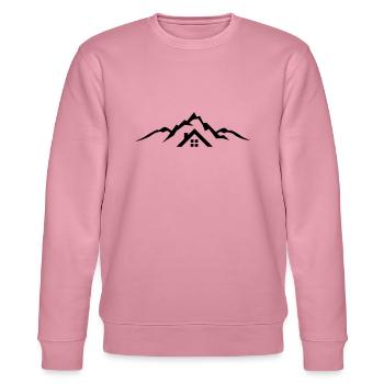 Landschaft - Berge Hütte - Stanley/Stella Unisex Bio-Sweatshirt CHANGER  - Lila Traum - Vorne - Jaron (178cm) & Liana (172cm)