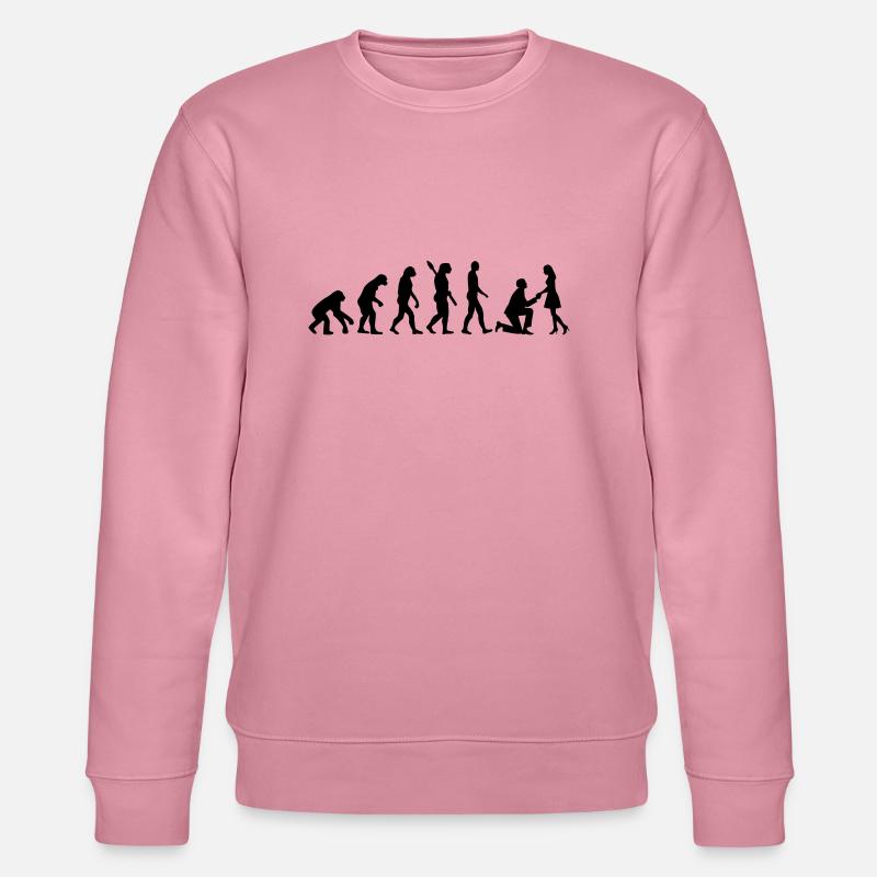 Evolution Wedding Proposal - Stanley/Stella CHANGER Unisex Organic Sweatshirt - lilac dream