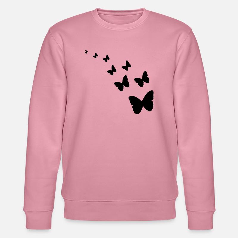 Schmetterlinge - Stanley/Stella Unisex Bio-Sweatshirt CHANGER  - Lila Traum