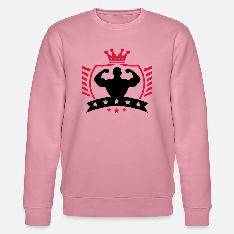bodybuilder_shield_ym2 - Stanley/Stella CHANGER Unisex Organic Sweatshirt - lilac dream