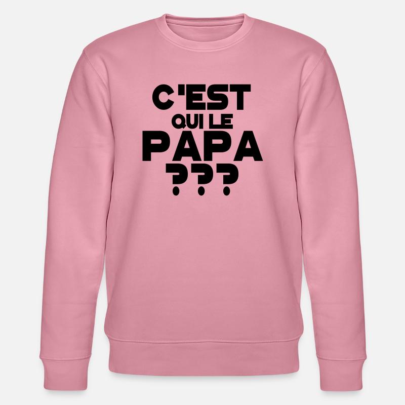 C'est qui le papa - Sweat bio CHANGER Stanley/Stella Unisexe - lilas onirique