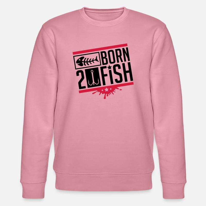 born_to_fish_kr2 - Stanley/Stella Unisex Bio-Sweatshirt CHANGER  - Lila Traum