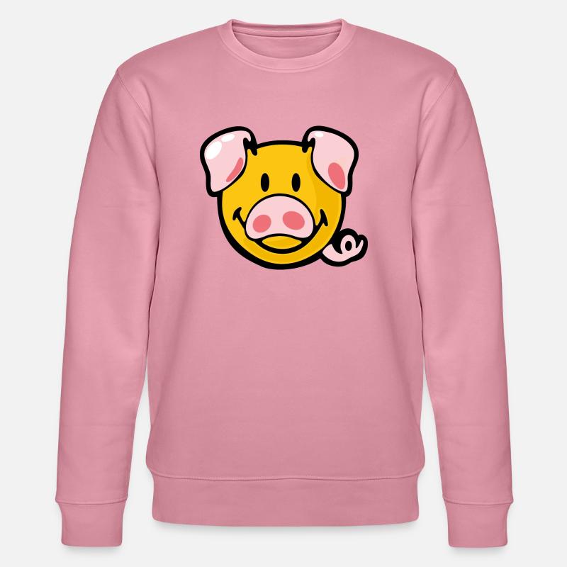 Smiley Pig - Stanley/Stella Unisex Bio-Sweatshirt CHANGER  - Lila Traum