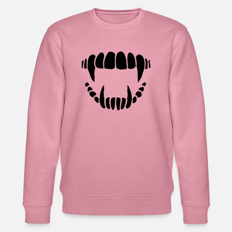 Vampire Teeth Design - Stanley/Stella CHANGER Unisex Organic Sweatshirt - lilac dream