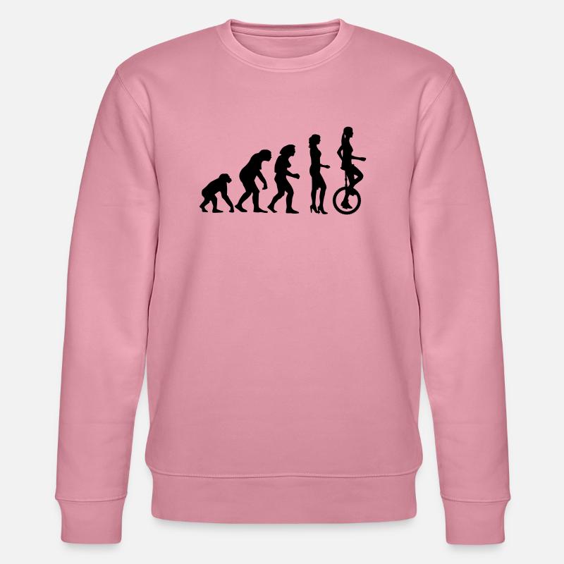 evolution_einradfahrerin_1c - Sweat bio CHANGER Stanley/Stella Unisexe - lilas onirique