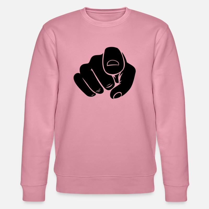 Zeigen Hand Finger - Stanley/Stella Unisex Bio-Sweatshirt CHANGER - Lila Traum