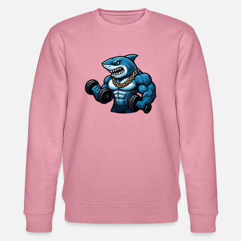 requin bodybuilder bande dessinée - Sweat bio CHANGER Stanley/Stella Unisexe - lilas onirique