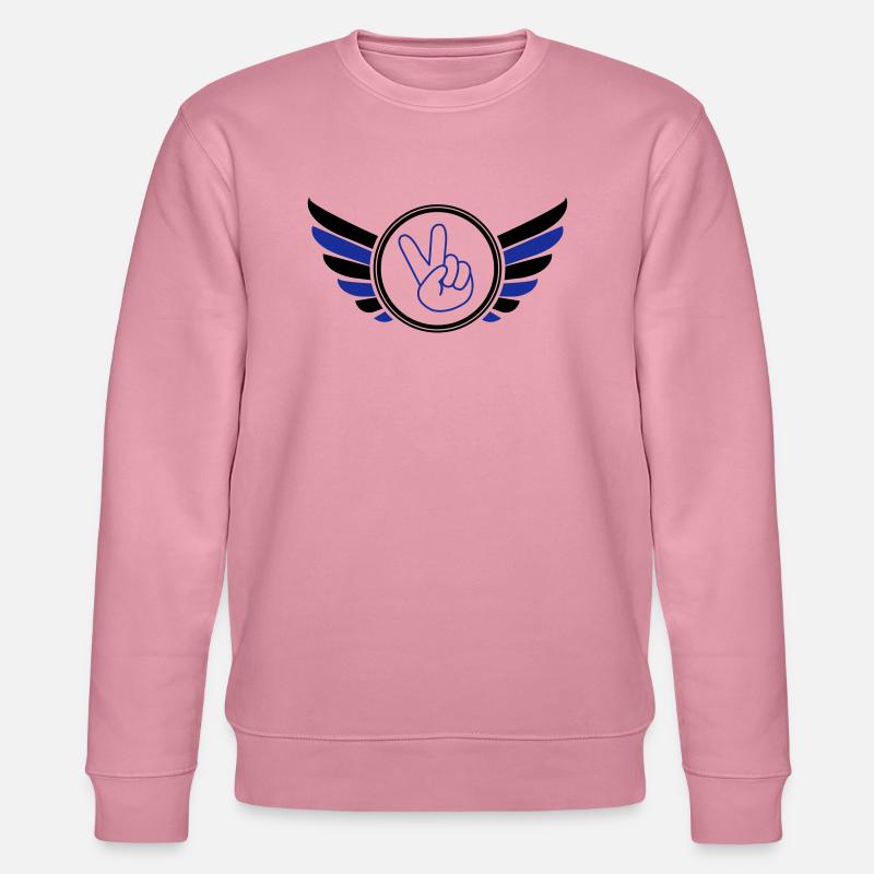 wappen_peace_02 - Stanley/Stella Unisex Bio-Sweatshirt CHANGER  - Lila Traum
