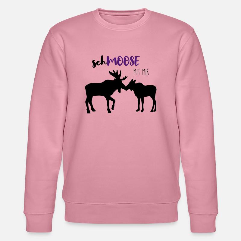 Moose Love - Stanley/Stella Unisex Bio-Sweatshirt CHANGER  - Lila Traum