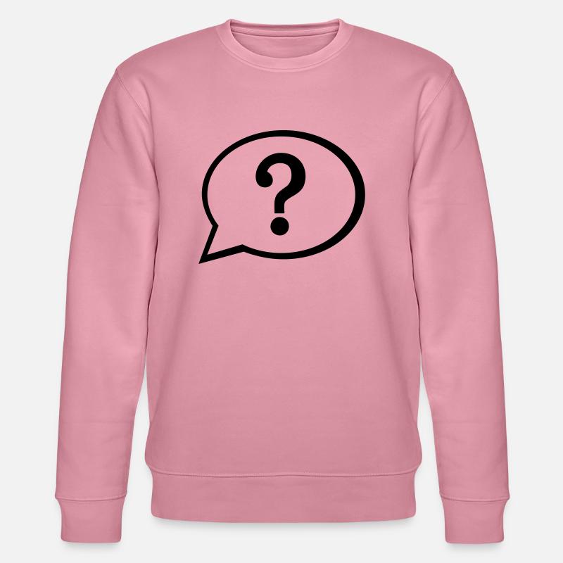 Speech bubble question - Stanley/Stella CHANGER Unisex Organic Sweatshirt - lilac dream