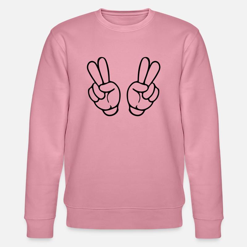 hands peace comic - Stanley/Stella Unisex Bio-Sweatshirt CHANGER  - Lila Traum