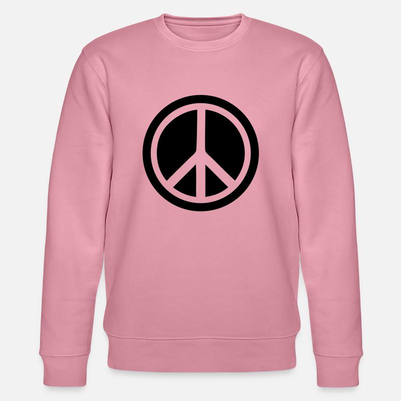 peace Zeichen Frieden Friedensbewegung - Stanley/Stella Unisex Bio-Sweatshirt CHANGER - Lila Traum