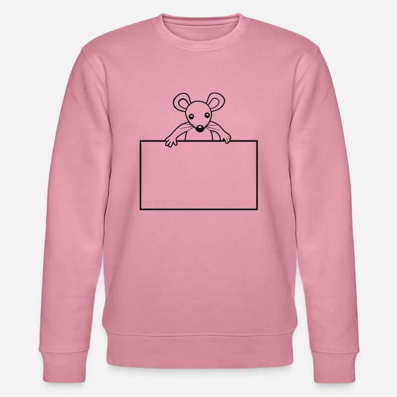Schild mit Maus - Stanley/Stella Unisex Bio-Sweatshirt CHANGER  - Lila Traum