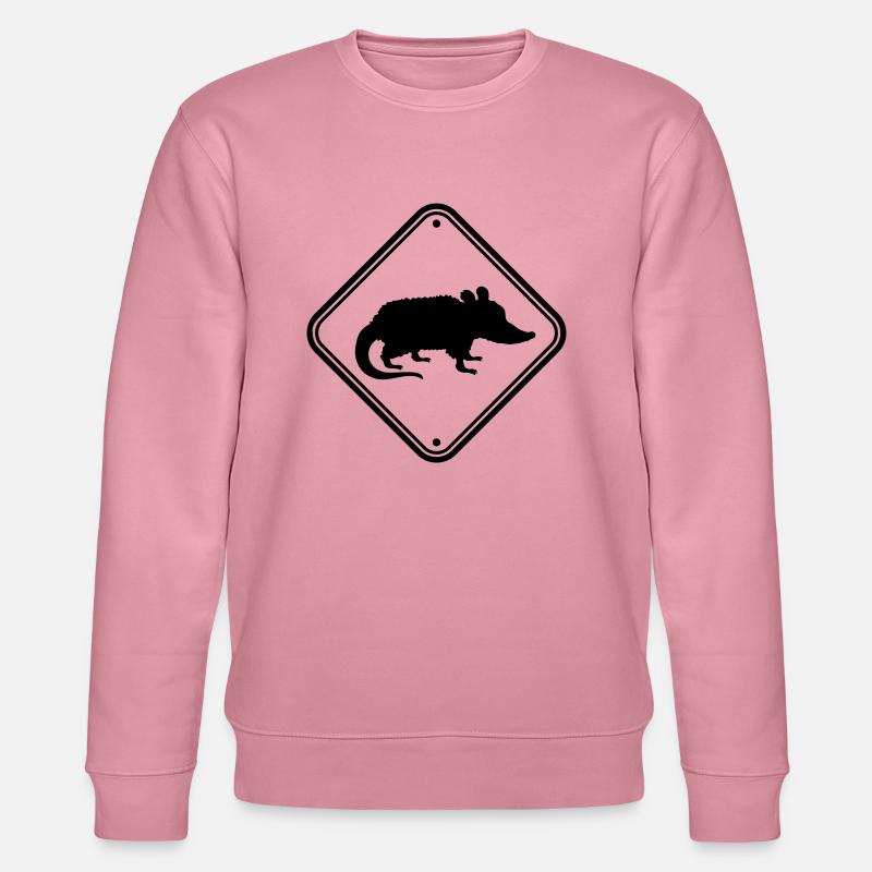 Gefahr Schild Opossum - Stanley/Stella Unisex Bio-Sweatshirt CHANGER  - Lila Traum