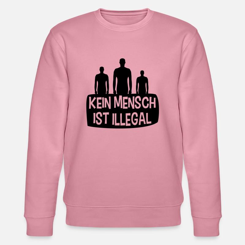 Kein Mensch Ist Illegal - Stanley/Stella Unisex Bio-Sweatshirt CHANGER  - Lila Traum