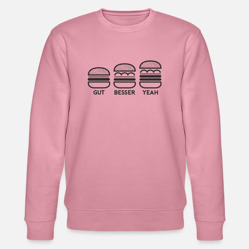 GUT BESSER YEAH BURGER - Stanley/Stella Unisex Bio-Sweatshirt CHANGER  - Lila Traum