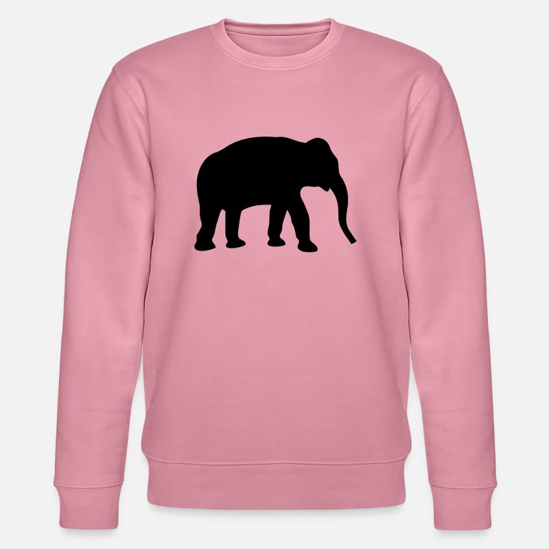 elephant_silhouette_c1 - Stanley/Stella Unisex Bio-Sweatshirt CHANGER  - Lila Traum