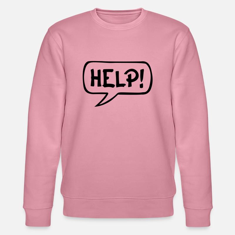 Comic Speech Bubble HELP - Stanley/Stella CHANGER Unisex Organic Sweatshirt - lilac dream