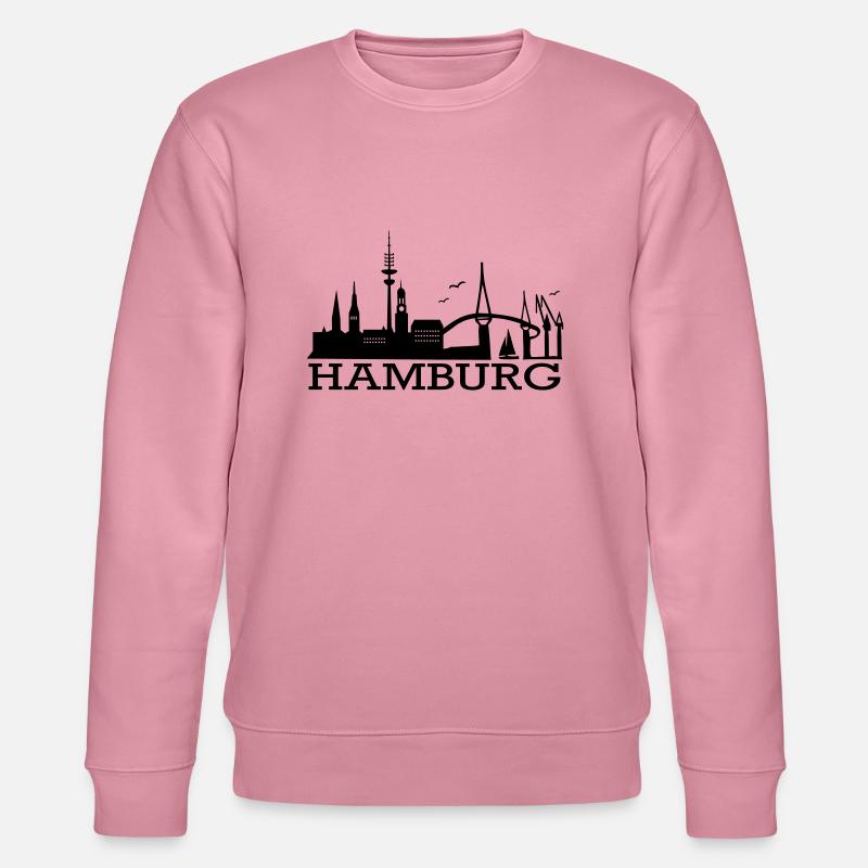 Hamburg Skyline - Stanley/Stella Unisex Bio-Sweatshirt CHANGER  - Lila Traum