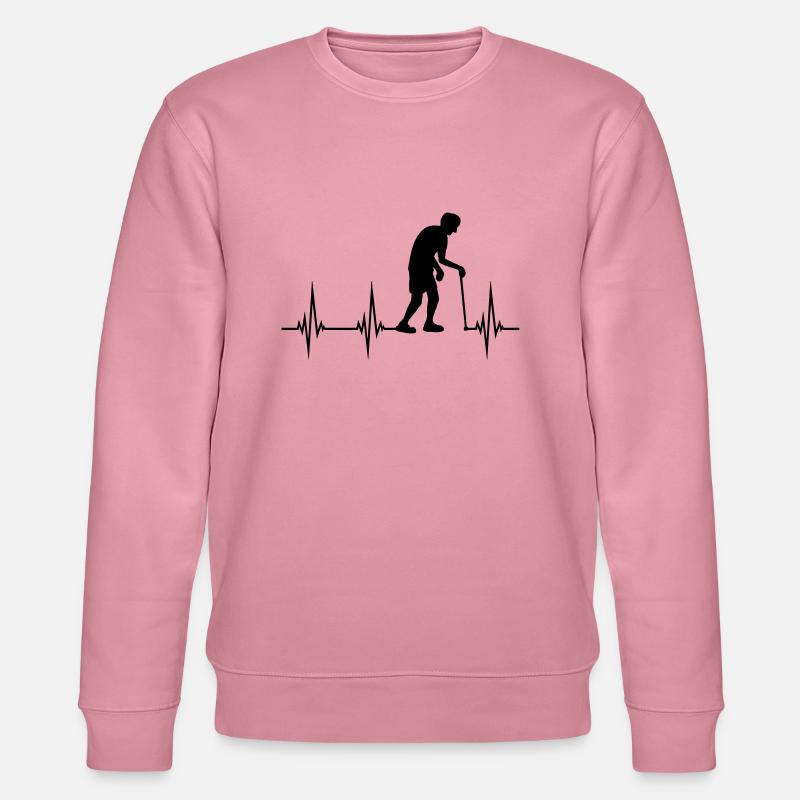 Opa Herzschlag EKG - Stanley/Stella Unisex Bio-Sweatshirt CHANGER  - Lila Traum