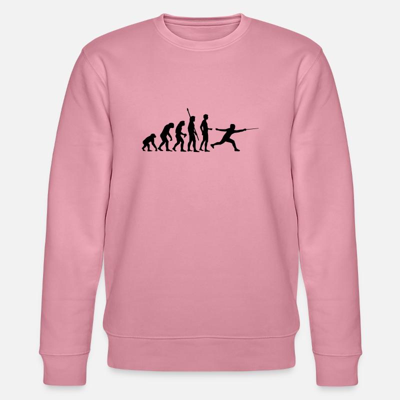 evolution_fechter_b - Stanley/Stella Unisex Bio-Sweatshirt CHANGER  - Lila Traum