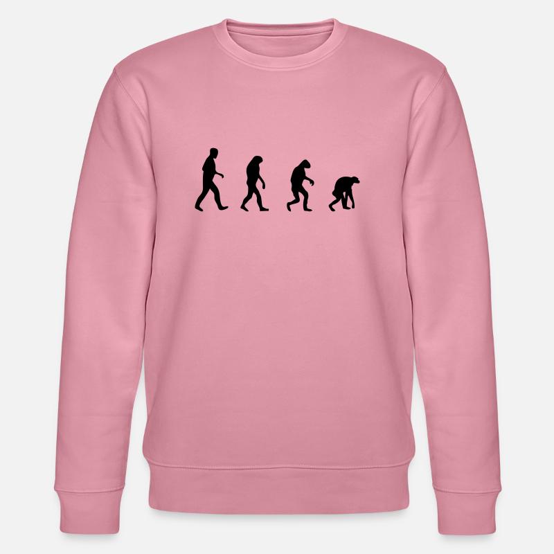evolution backwards - Stanley/Stella CHANGER Unisex Organic Sweatshirt - lilac dream