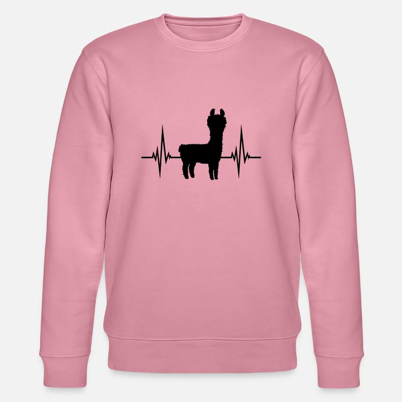 Puls Lama Herzschlag - Stanley/Stella Unisex Bio-Sweatshirt CHANGER  - Lila Traum