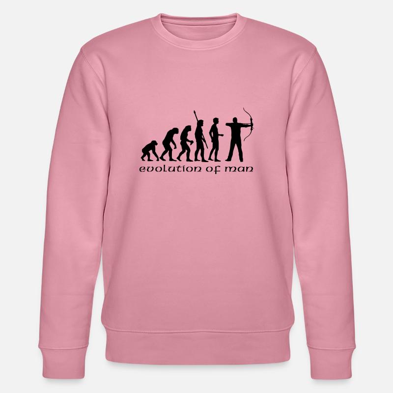 evolution_bogenschiessen_b - Stanley/Stella CHANGER Unisex Organic Sweatshirt - lilac dream