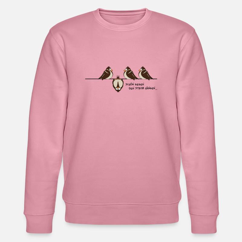 Spatz 'gegen den Strom' - Stanley/Stella Unisex Bio-Sweatshirt CHANGER  - Lila Traum