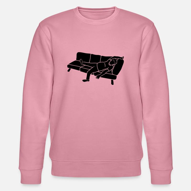 Müder Sofa Mann - Stanley/Stella Unisex Bio-Sweatshirt CHANGER  - Lila Traum