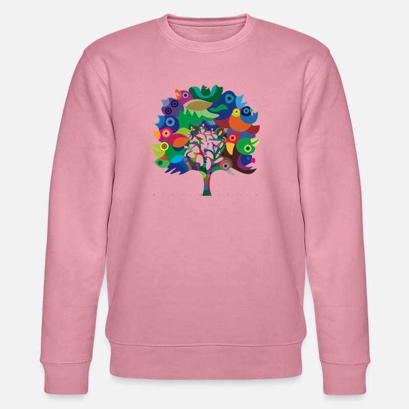 Overbirded Tree - Stanley/Stella Unisex Bio-Sweatshirt CHANGER  - Lila Traum