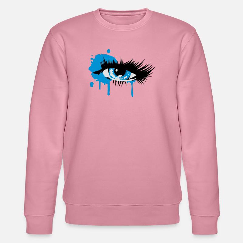 farbiges Auge mit langen Wimpern - Stanley/Stella Unisex Bio-Sweatshirt CHANGER - Lila Traum