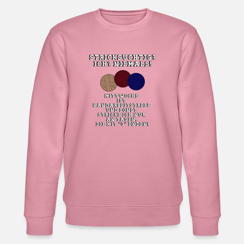 Stricksüchtig? Ich? Niemals! - Stanley/Stella Unisex Bio-Sweatshirt CHANGER  - Lila Traum
