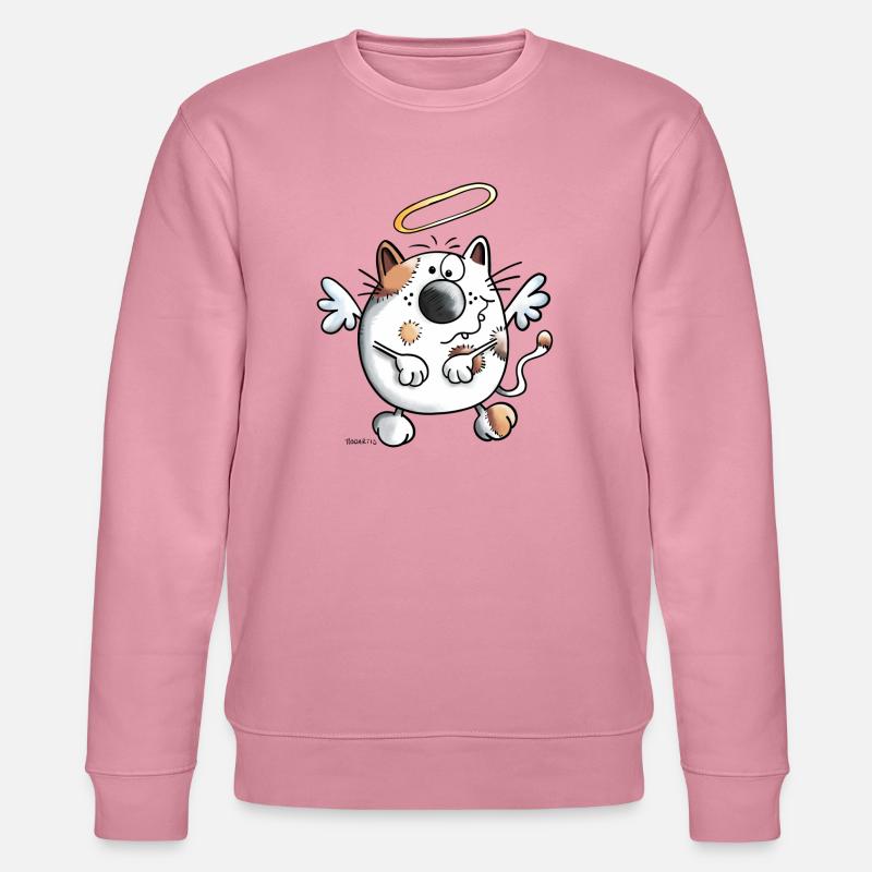 Schutzengel Katze Engel Cartoon  - Stanley/Stella Unisex Bio-Sweatshirt CHANGER  - Lila Traum