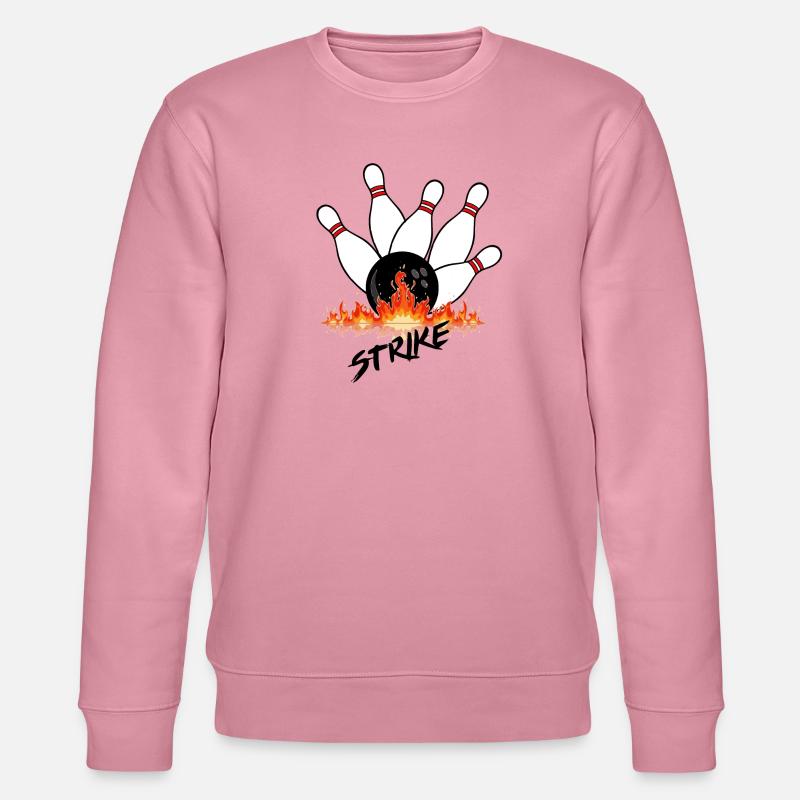 Flammende bowlingkugler og sort kugle - Stanley/Stella økologisk unisex-sweatshirt CHANGER - lilla drøm