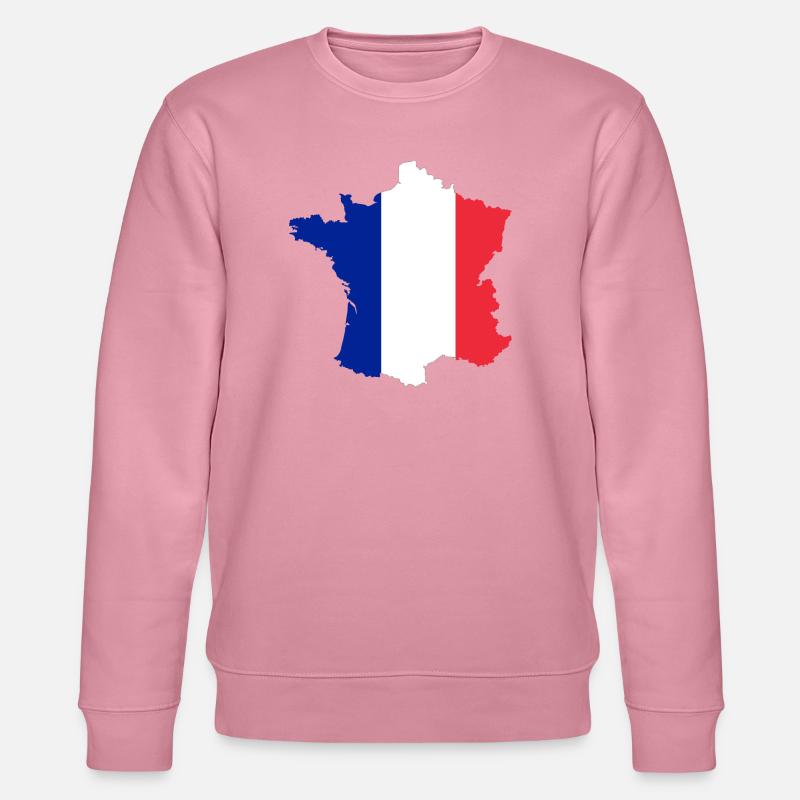 Frankreich Kartenflagge ✅ Frankreich Kartenflagge ✔ - Stanley/Stella Unisex Bio-Sweatshirt CHANGER  - Lila Traum