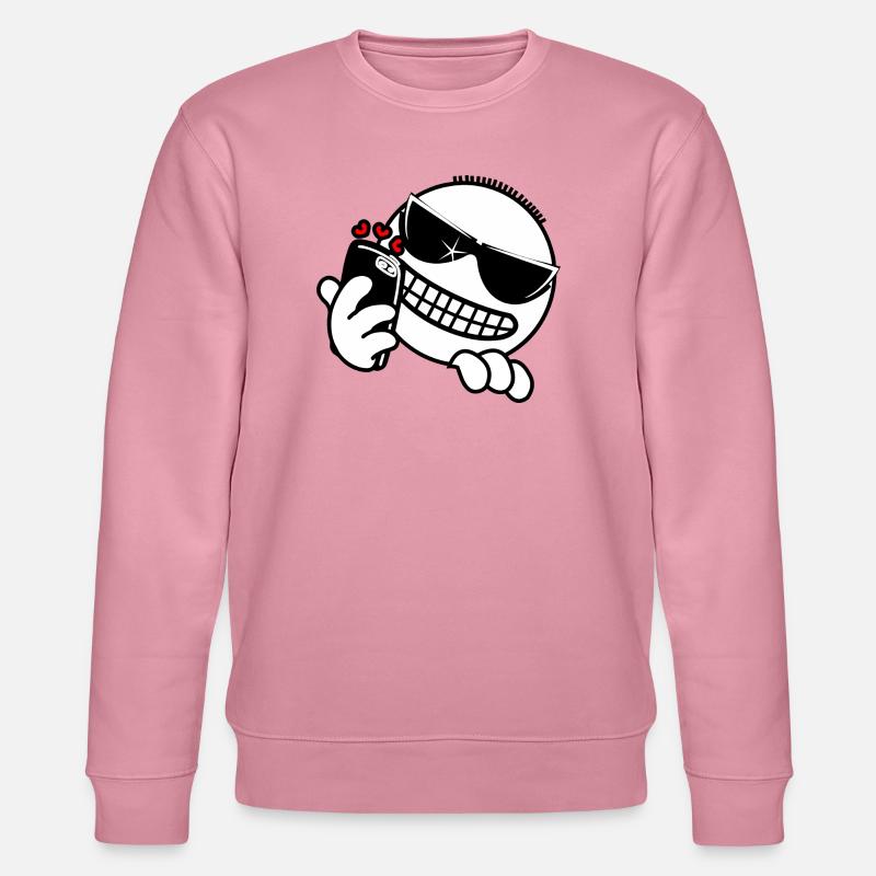 Hacker mit Telefon - Stanley/Stella Unisex Bio-Sweatshirt CHANGER  - Lila Traum