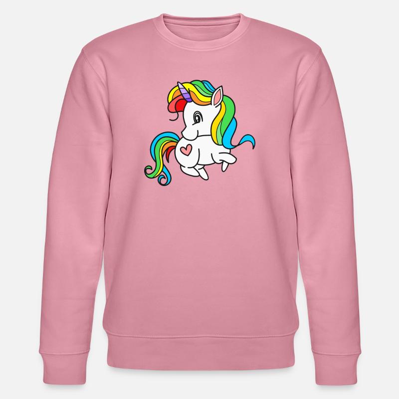 Einhorn Einhörner - Stanley/Stella Unisex Bio-Sweatshirt CHANGER  - Lila Traum