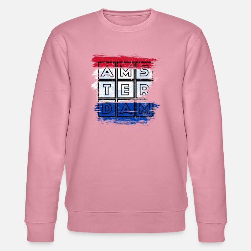 Drapeau Amsterdam Grid - Sweat bio CHANGER Stanley/Stella Unisexe - lilas onirique