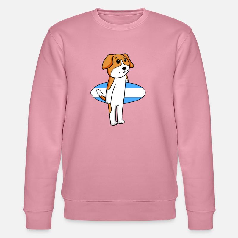 Surfboard Hund Beagle Surfen Geschenk - Stanley/Stella Unisex Bio-Sweatshirt CHANGER  - Lila Traum