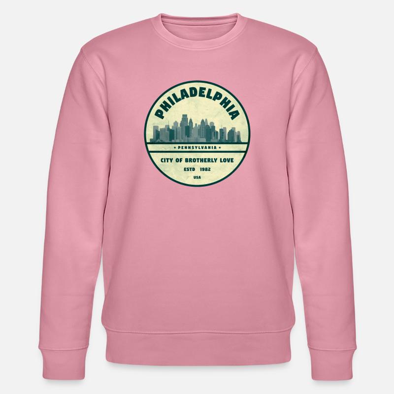 Philadelphia Skyline Abzeichen - Stanley/Stella Unisex Bio-Sweatshirt CHANGER  - Lila Traum
