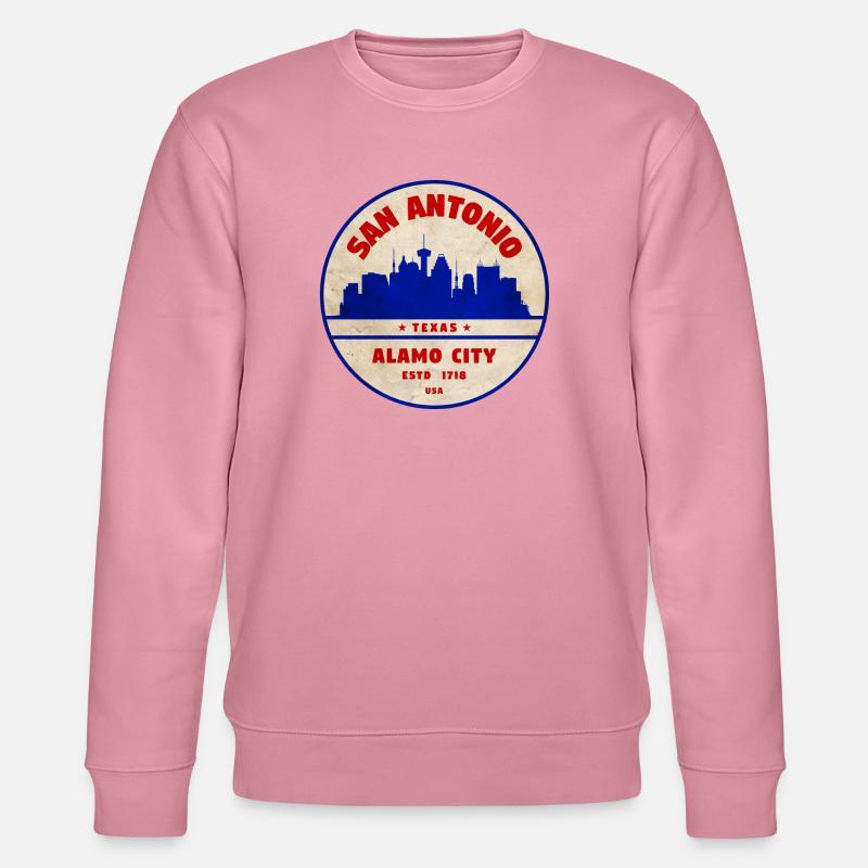 San Antonio Skyline Retro Abzeichen - Stanley/Stella Unisex Bio-Sweatshirt CHANGER  - Lila Traum