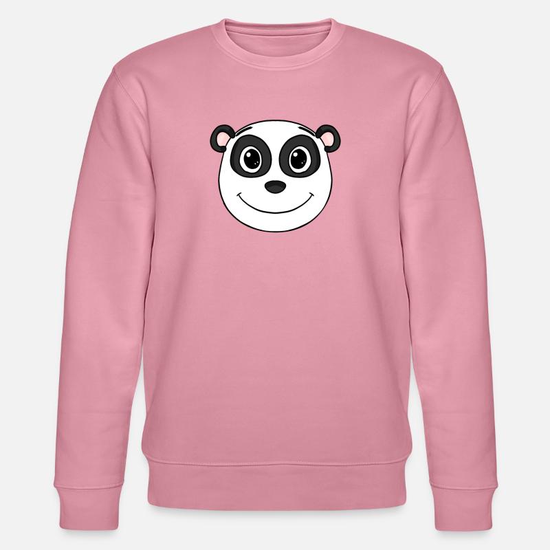 Panda Kopf Bär Niedlich - Stanley/Stella Unisex Bio-Sweatshirt CHANGER  - Lila Traum