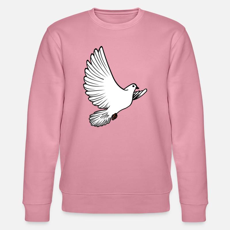 Weiße Taubenbrieftaube Ziertaube oder Friedenstaube - Stanley/Stella Unisex Bio-Sweatshirt CHANGER  - Lila Traum