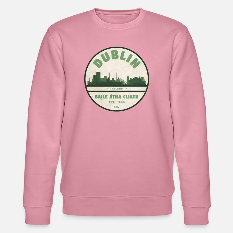 Dublin Skyline Silhouette - Stanley/Stella Unisex Bio-Sweatshirt CHANGER  - Lila Traum